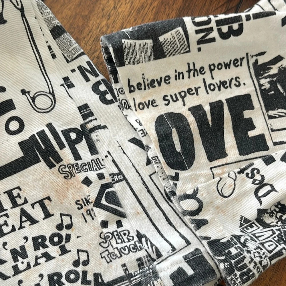 Vintage Super Lovers drop crotch 30 newspaper gothic pop punk rock streetwear - Picture 17 of 17
